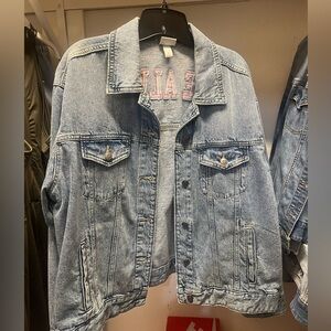 Love Always Light colored denim jacket